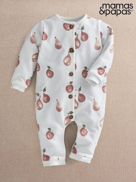 Қызғылт - Mamas & Papas жемісті өрнектелген комбинезон