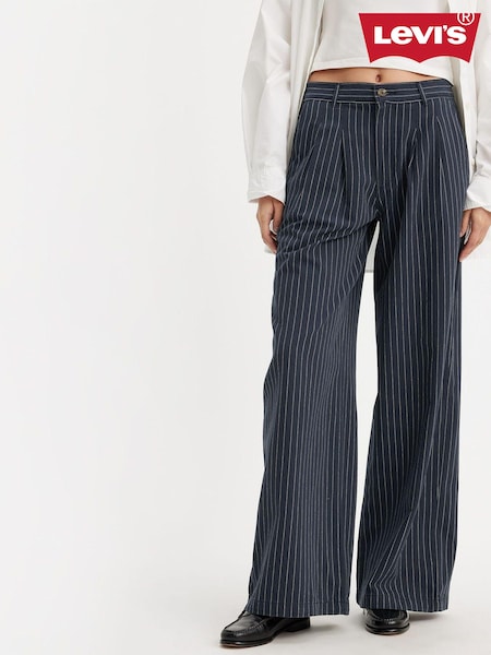 Levi's® Navy Pleated Wide Leg Trousers (Q50911) | €76