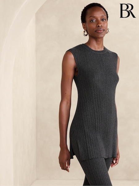 Banana Republic Grey Cece Ribbed Tunic (Q50912) | €43
