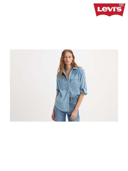 Levi's Done and Dusted 2 Denim Blue Teodora Western Shirt (Q51246) | €51