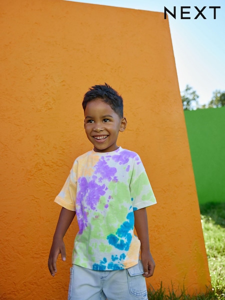 Multi Neon Tie Dye Short Sleeve T-Shirt (3mths-7yrs) (Q51250) | €7 - €9