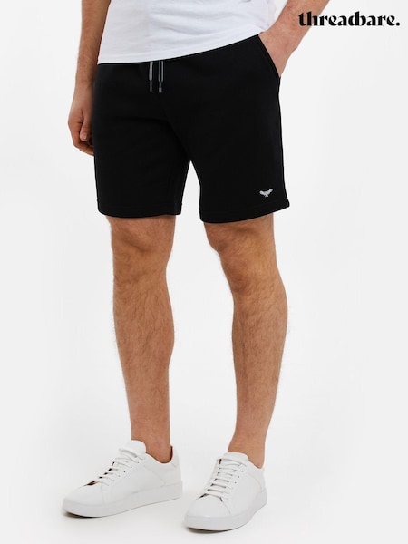 Threadbare Black Premier Sweat Shorts (Q51315) | 99 QAR