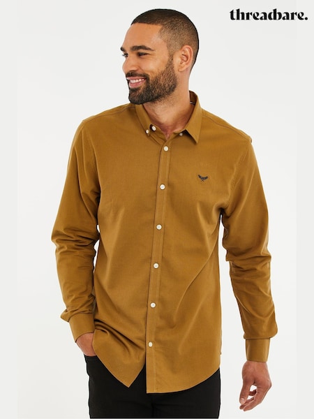 Threadbare Camel Oxford Long Sleeve Shirt (Q51337) | €16