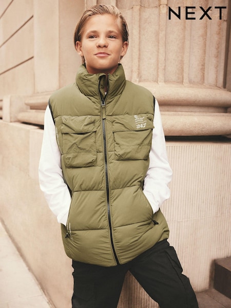 Χακί πράσινο - Padded Gilet (3-16yrs) (Q51531) | € 40 - € 57