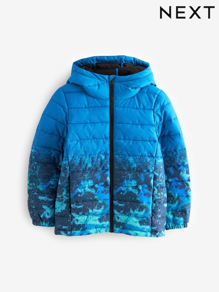 Cobalt Blue Quilted Midweight Hooded Jacket (3-16yrs) (Q51550) | AED24 - AED34