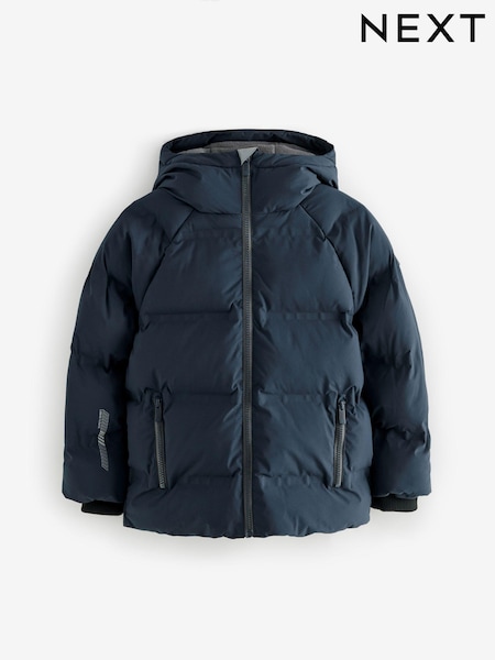 أزرق داكن - Fleece Lined Hooded Padded Puffer Jacket (3-17yrs) (Q51574) | ‏179 ر.س.‏ - ‏239 ر.س.‏