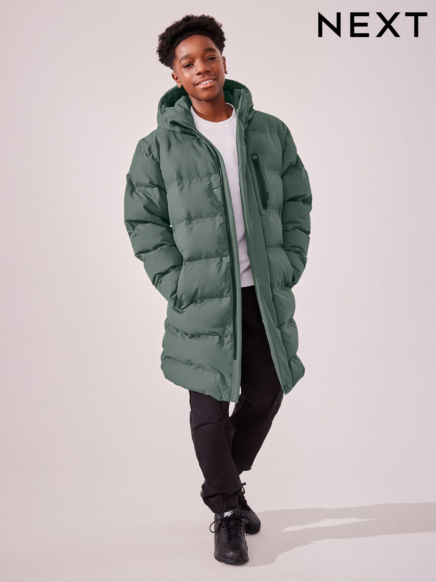 Boys Green Coats Hooded Padded Green Coats For Boys Next Luxembourg