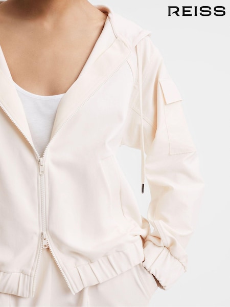 Cream - Bluză de trening din bumbac Reiss Maja Blend (Q51628) | 1,221 LEI