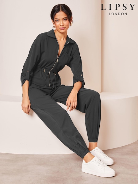 Lipsy Long Sleeve Boilersuit Jumpsuit (Q52270) | €15