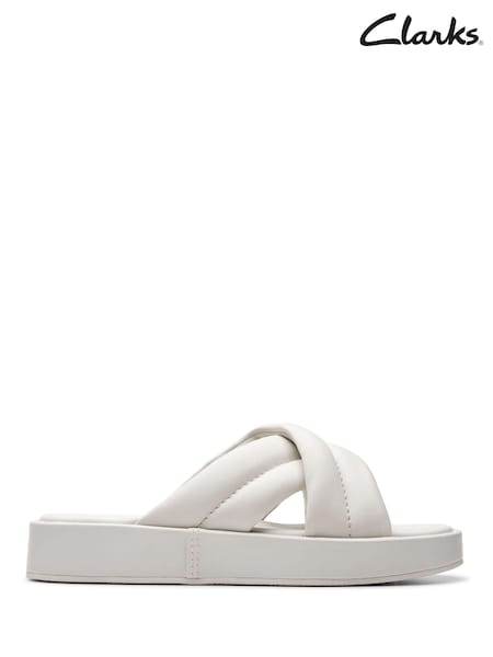 Clarks White Lea Alda Glide Sandals (Q53020) | €38