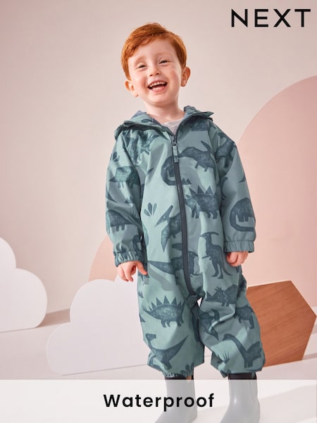 Šedá - Waterproof Fleece Lined Puddlesuit (3mths-7yrs) (Q53250) | 835 Kč - 985 Kč