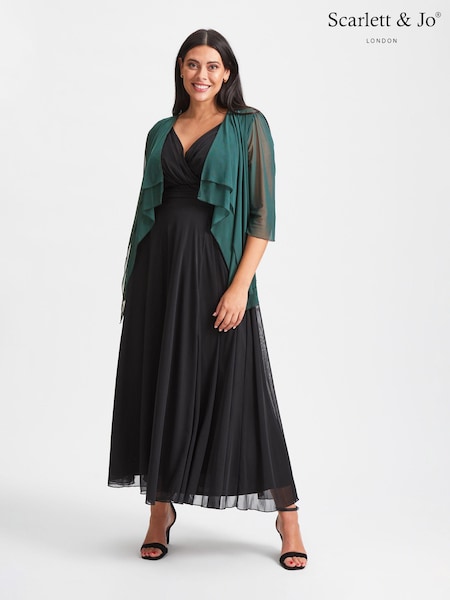 Green - Scarlett & Jo Waterfall Layered Shrug (Q53284) | 163 LEI