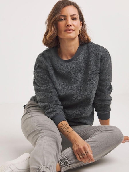 JD Williams Grey Borg Crew Neck Sweatshirt (Q53448) | €15.50