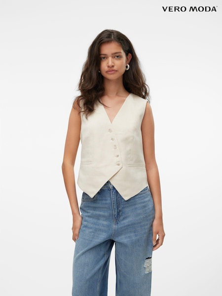 VERO MODA Asymetric Front Waistcoat (Q53562) | 129 LEI