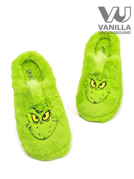 Vanilla Underground Green Winter Grinch Christmas Slippers (Q53571) | €31