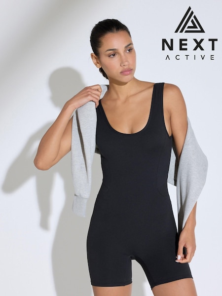 Black Active Supersoft Unitard Playsuit (Q53891) | €12