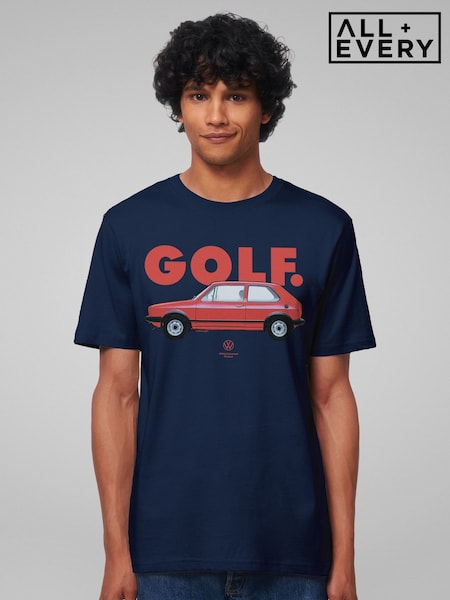 Blue - Regular All + Every Volkswagen Golf Gti Mk1 Red Retro T-shirt