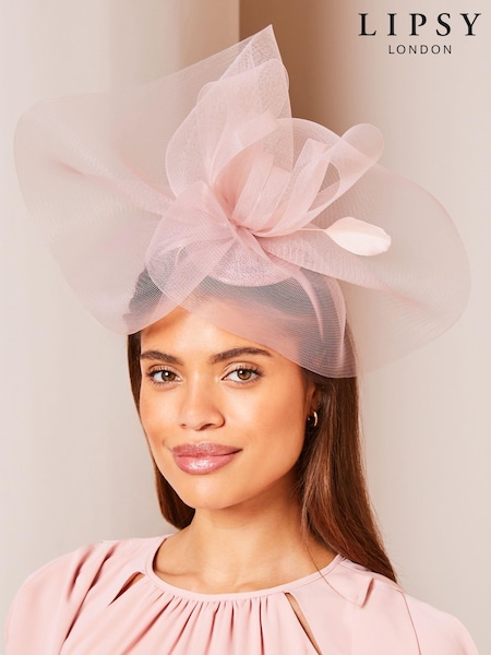 Lipsy Nude Pink Oversized Fascinator Headband (Q54249) | €10