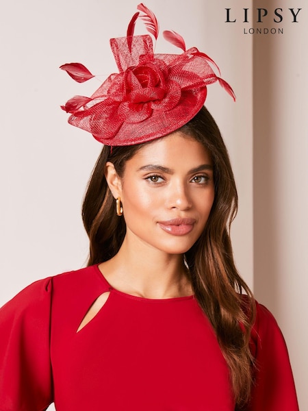 Lipsy Red Round Disc Fascinator Headband (Q54255) | €16