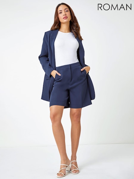 Roman Blue Tailored Smart Bermuda Shorts (Q54339) | 1,923 UAH