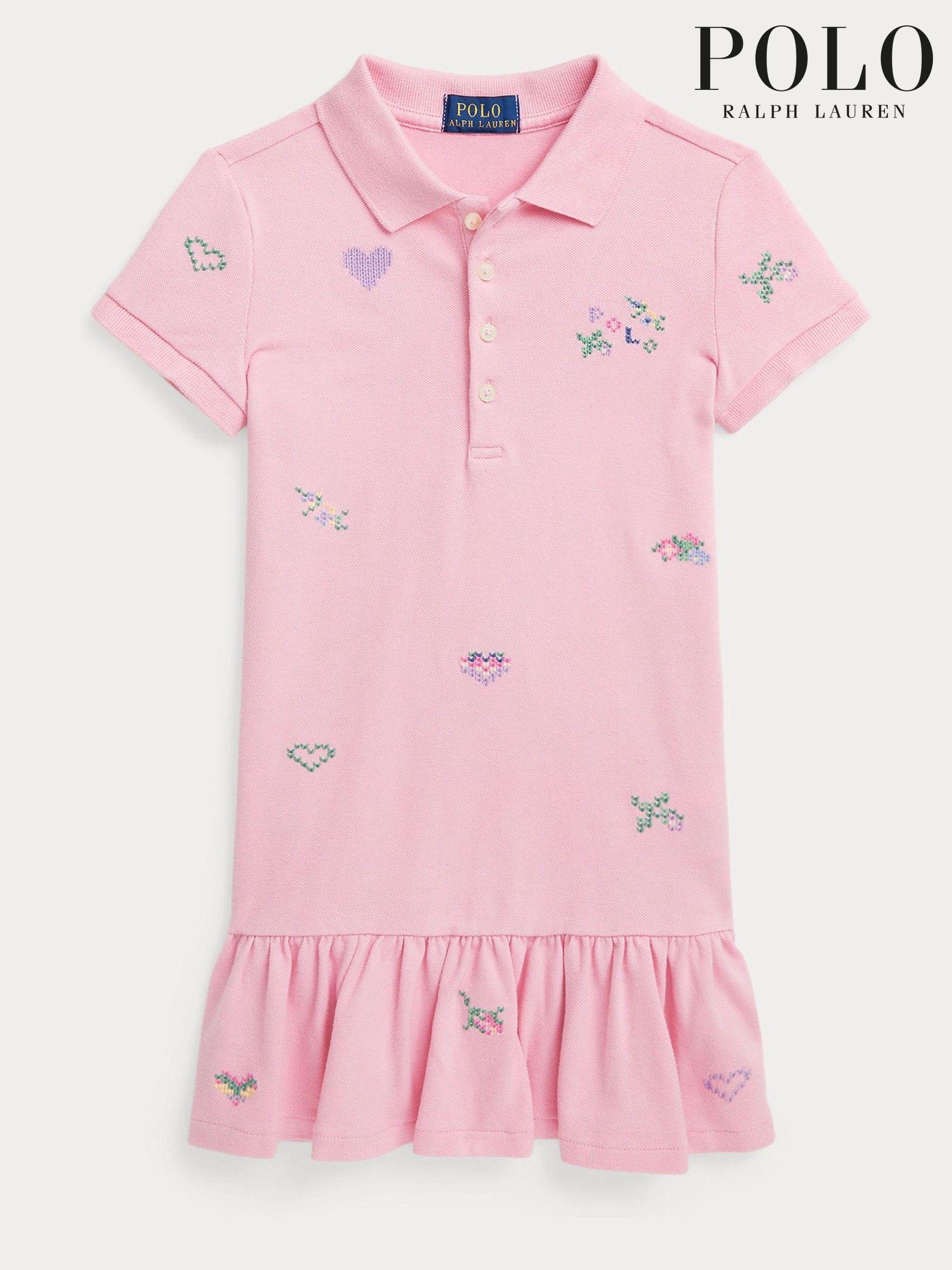 Girls Dresses Polo Ralph Lauren Pink Short Sleeve Casual Next Luxembourg