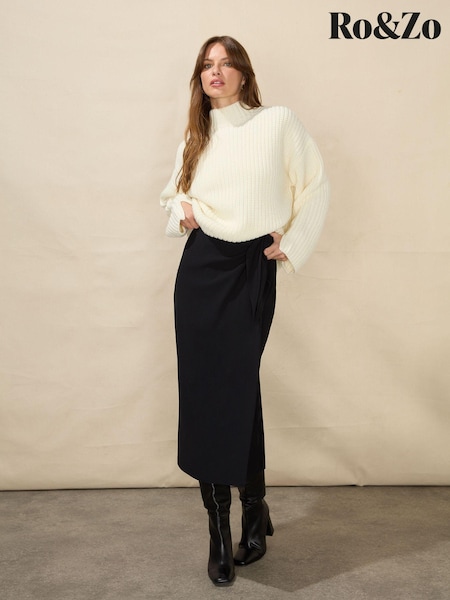 Ro&Zo Crepe Tie Side Skirt (Q54922) | €49