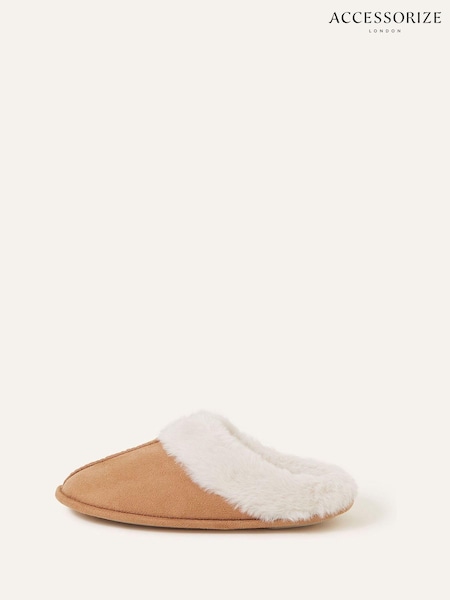 Accessorize Faux Fur Mule Slippers (Q55031) | ‏101‏₪