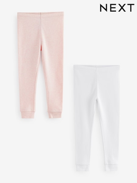 Pink/White Thermal Leggings 2 Pack (2-16yrs) (Q55694) | AED76 - AED107