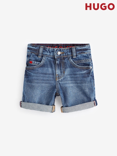 HUGO Blue Denim Logo Shorts (Q55830) | €39 - €46