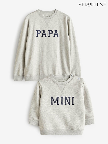 Seraphine Grey Kevin Daddy & Mini Sweatshirt (Q55844) | NT$3,220