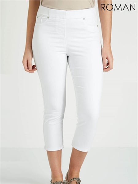 Roman White Cropped Denim Jeggings (Q56085) | €13.50