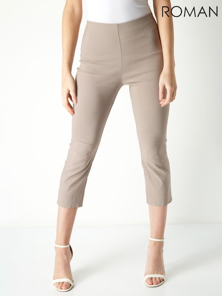 Ruskea kromi - Roman Cropped Stretch Capri Trousers (Q56309) | €50