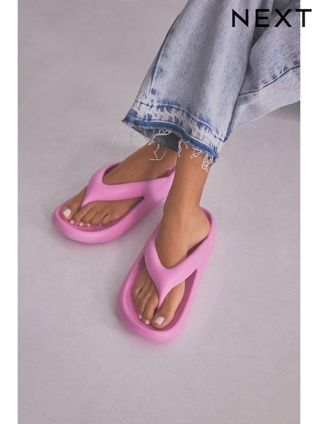 Pink self. Chunky Flip Flops (Q57155) | AED53