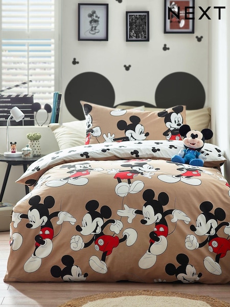 Mickey Mouse 100% Cotton Duvet Cover and Pillowcase Set (Q57156) | €34 - €55