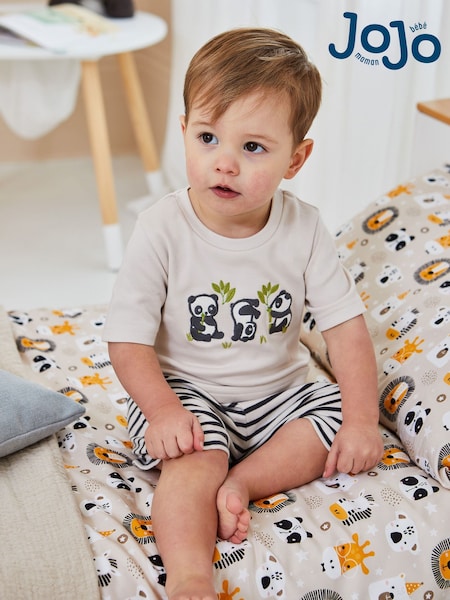 JoJo Maman Bébé Panda Appliqué Jersey Pyjamas (Q57282) | €32