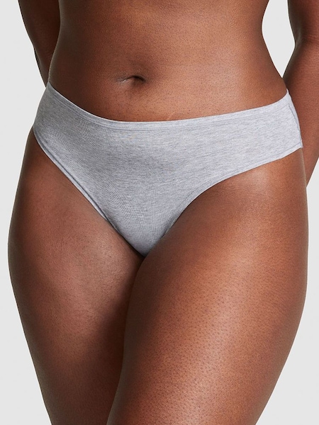 Victoria's Secret PINK Heather Medium Grey Cotton Cheeky Knickers (Q57387) | €10.50