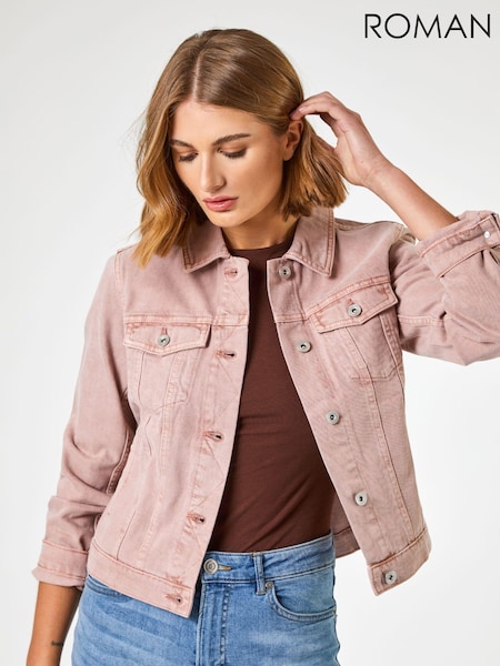 Розовый - Roman Denim Jacket (Q58283) | €58