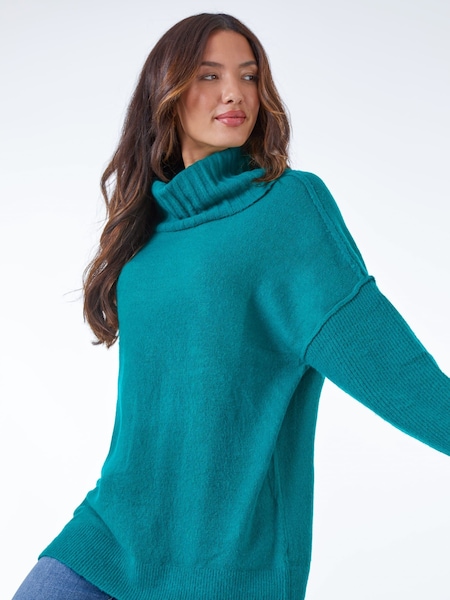 Roman Green Relaxed Roll Neck Jumper (Q58417) | €24