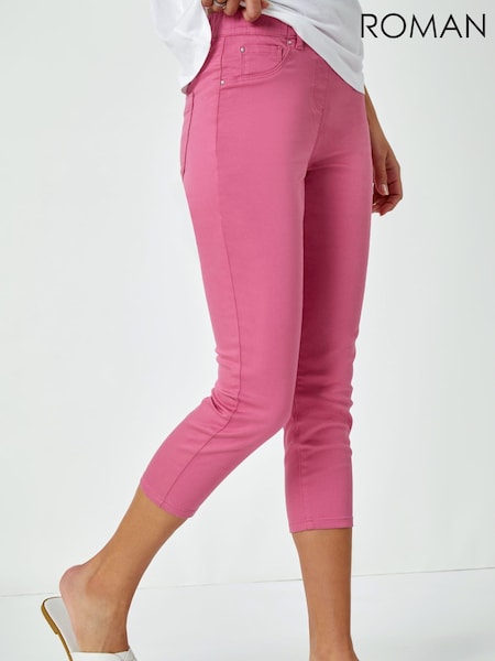 Roman Pink Cropped Stretch Denim Jeggings (Q58443) | €27