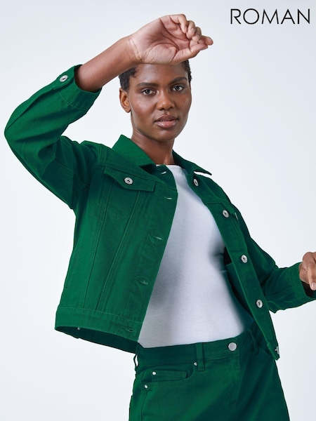 Темно-зеленый - Roman Denim Jacket (Q59180) | €58