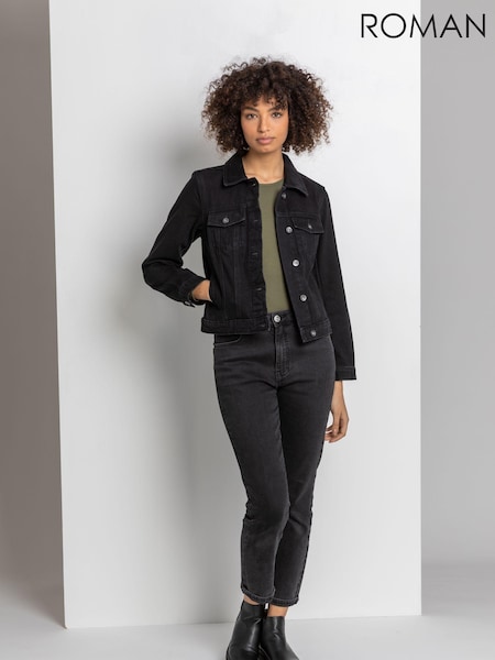 Roman Black Denim Jacket (Q59224) | €58