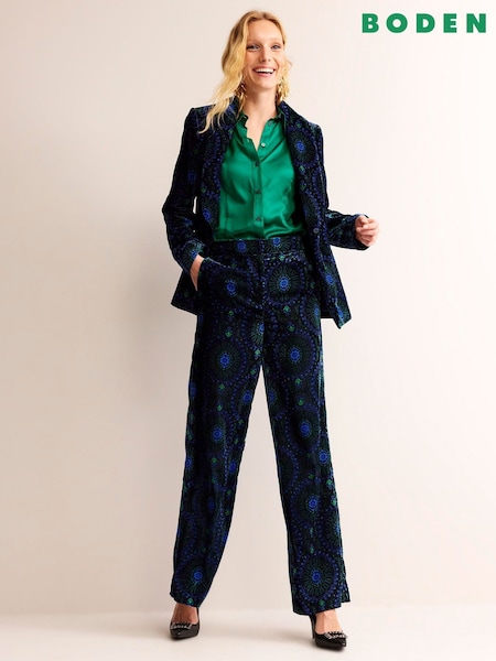 Boden Blue Westbourne Velvet Trousers (Q59893) | €107