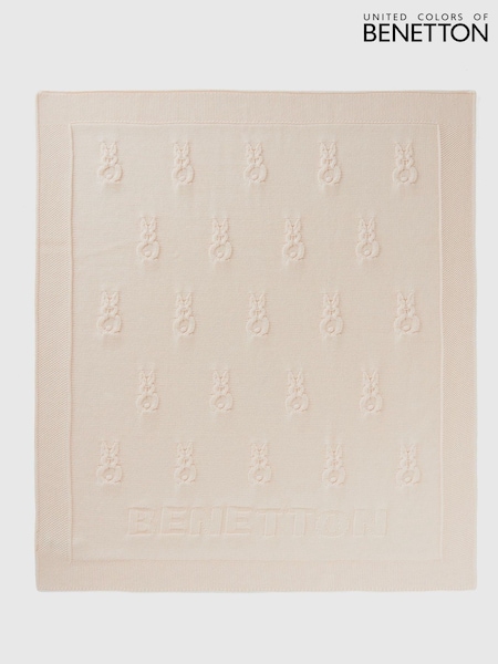 Różowy - Benetton 100% Cotton Blanket (Q60113) | 82 zł