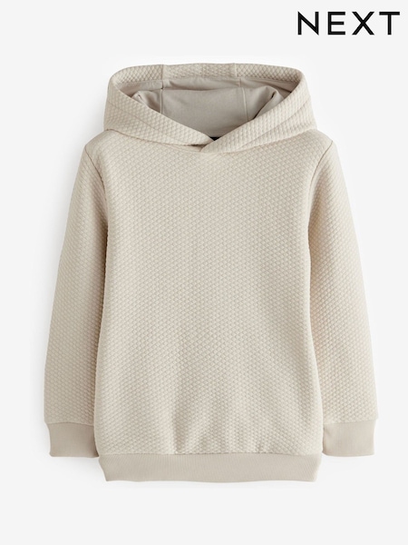 Cream Textured Fabric Hoodie (3-16yrs) (Q60200) | 72 QAR - 90 QAR