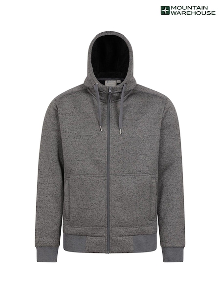 Svart - Mountain Warehouse Mens Nevis Fleece Lined Hoodie (Q60388) | kr1 350