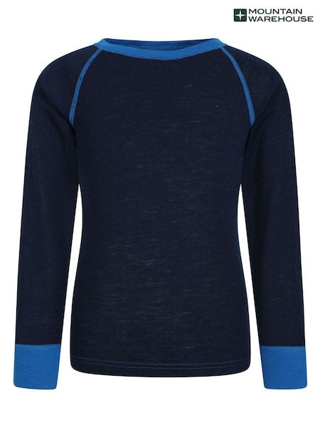 Mountain Warehouse Blue Merino II Kids Round Neck Thermal Top (Q60394) | 109 QAR