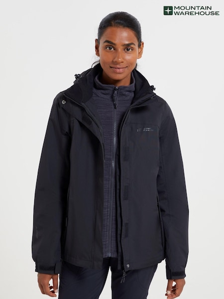 Mountain Warehouse Black Storm 3 in 1 Waterproof Jacket (Q60400) | €160