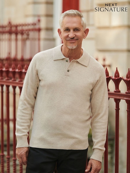 Neutral Polo Neck Regular Fit Signature 100% Merino Wool Midweight Jumper (Q60444) | €32