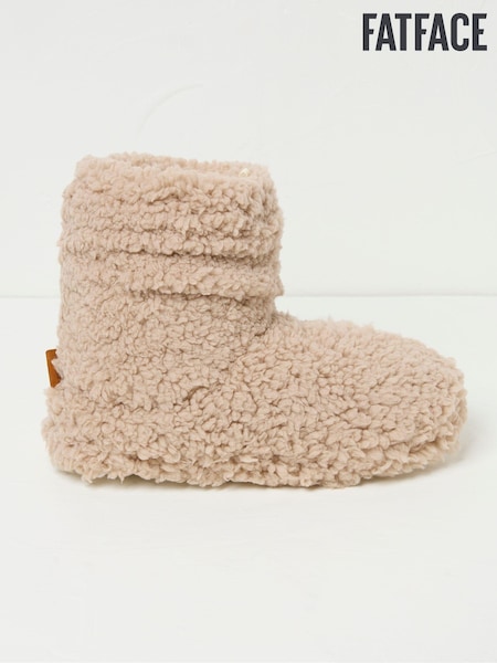 FatFace Natural Cove Cloud Faux Fur Slippers (Q60489) | €26