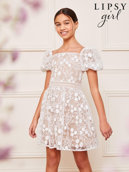 Lipsy Lace Occasion Dress (2-16yrs) (Q60502) | 46 € - 53 €
